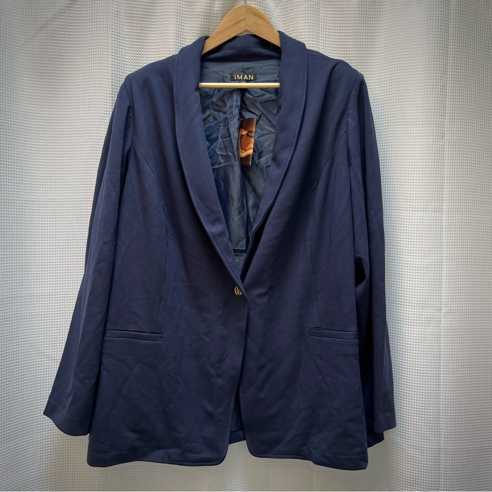 Iman Navy Ponte Blazer